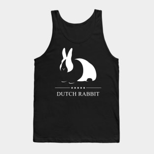 Dutch Rabbit White Silhouette Tank Top